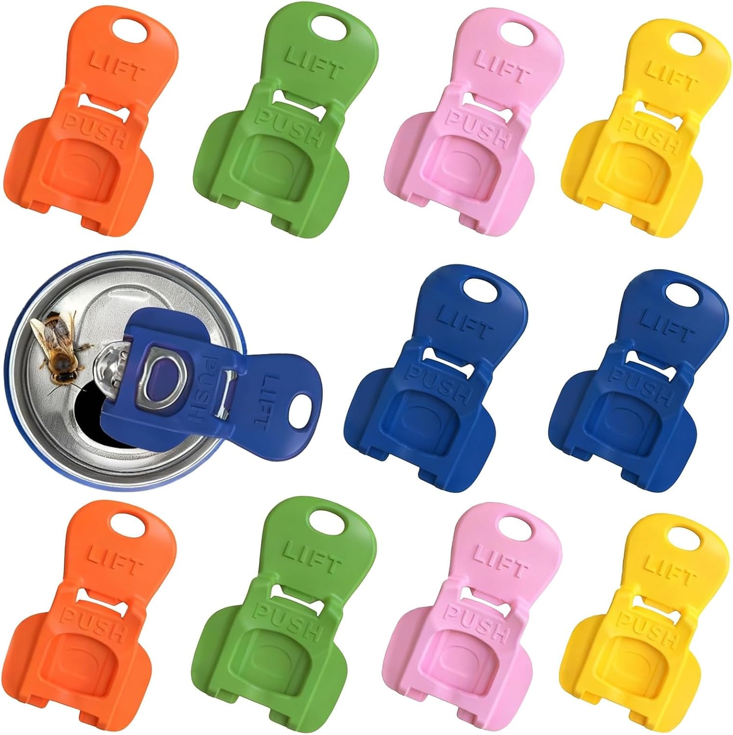 soda-can-opener-set-10pcs-easy-tab-opener-and-drink-protector-with-reusable-complete-cover-plastic-can-toppers-fits-coke-beer-aluminum-beverage-cans-5-colors-lids-for-party-bbq-camping