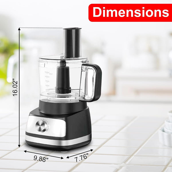 Ironblade Series 5-In-1 Food Processor, 1.5L Bowl, 4-Speed Control, Multi-Functional for Slicing, Shredding, Chopping, Kneading7