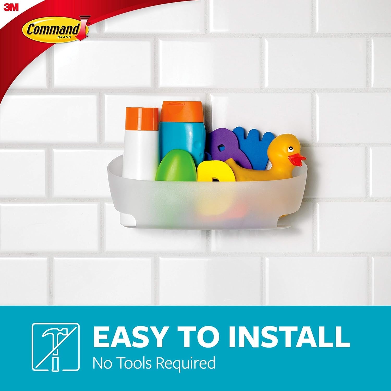 shower-caddy-clear-frosted-1-caddy-4-water-resistant-strips-organize-damage-free