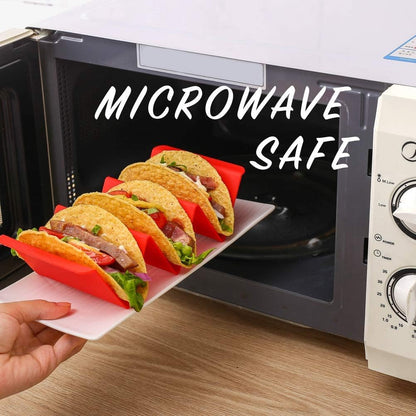 Colorful Taco Holder Stands Set of 6, Large Taco Trays | Holds 2 or 3 Tacos Each, Durable Bpa-Free PP Material, Dishwasher & Microwave Safe for Taco Nights5