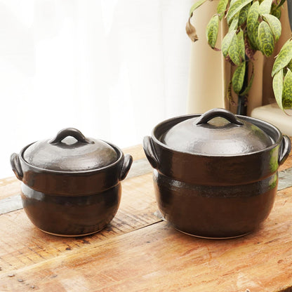 Banko Ware Earthenware Rice Cooker Donabe- Double-Lid Design for Fluffy Rice, English Manual Included for Cooking Rice, Even Heating & Enhanced Flavor Experience, Made in Japan (1-2 Cups)6
