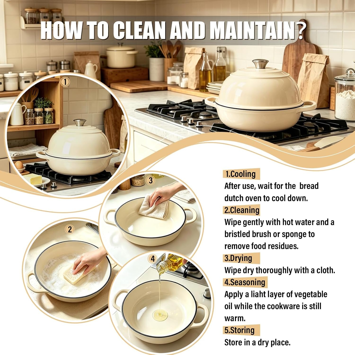 cast-iron-bread-dutch-oven-6qt-pink-enameled-with-lid-even-heat-and-steam-for-crispy-crust-easy-release-enamel-all-stovetops-safe-to-500f-for-sourdough-and-artisan-bread