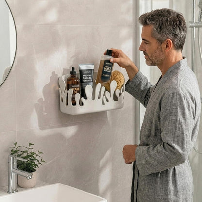 Shower Organizer 2 Pack, Adhesive Shower Caddy, Gray2