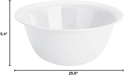 Plastic Bowl 6 Qt. White Bulk 2 Pack2