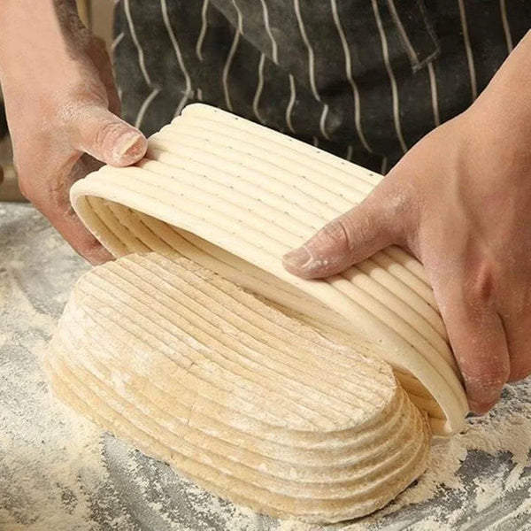 Banneton Bread Proofing Basket 2 Pack 10 in Oval Sourdough Proofing Basket | Sourdough Bread Baking Supplies for Making Baking Fermentation Food Storage Tools3