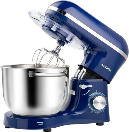 Stand Mixer,6.5-Qt 660W 6-Speed Tilt-Head Food Mixer, Kitchen Electric Mixer with Dough Hook, Wire Whip & Beater (Royal Blue, 6.5QT)1