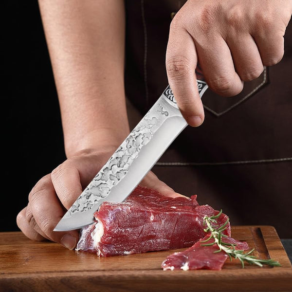 Meat Cleaver, 5.3 Inch Forged Cleaver Kitchen Knives Stainless Steel Hand Meat Knife Fruit Paring Fishing Portable Butcher Boning Knife Cover5