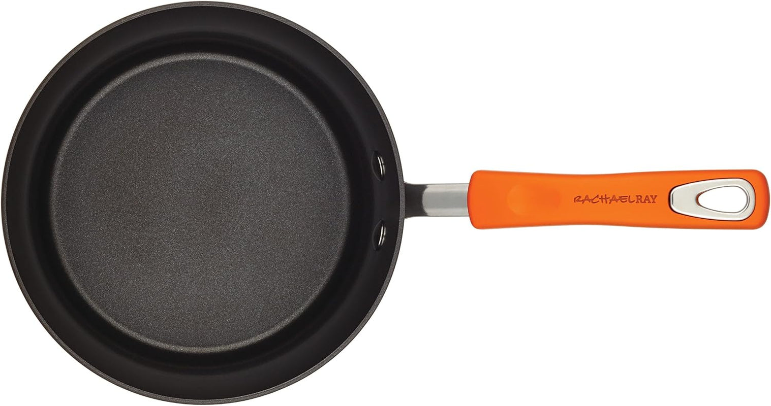 brights-hard-anodized-aluminum-nonstick-cookware-set-with-glass-lids-10-piece-pot-and-pan-set-gray-with-orange-handles