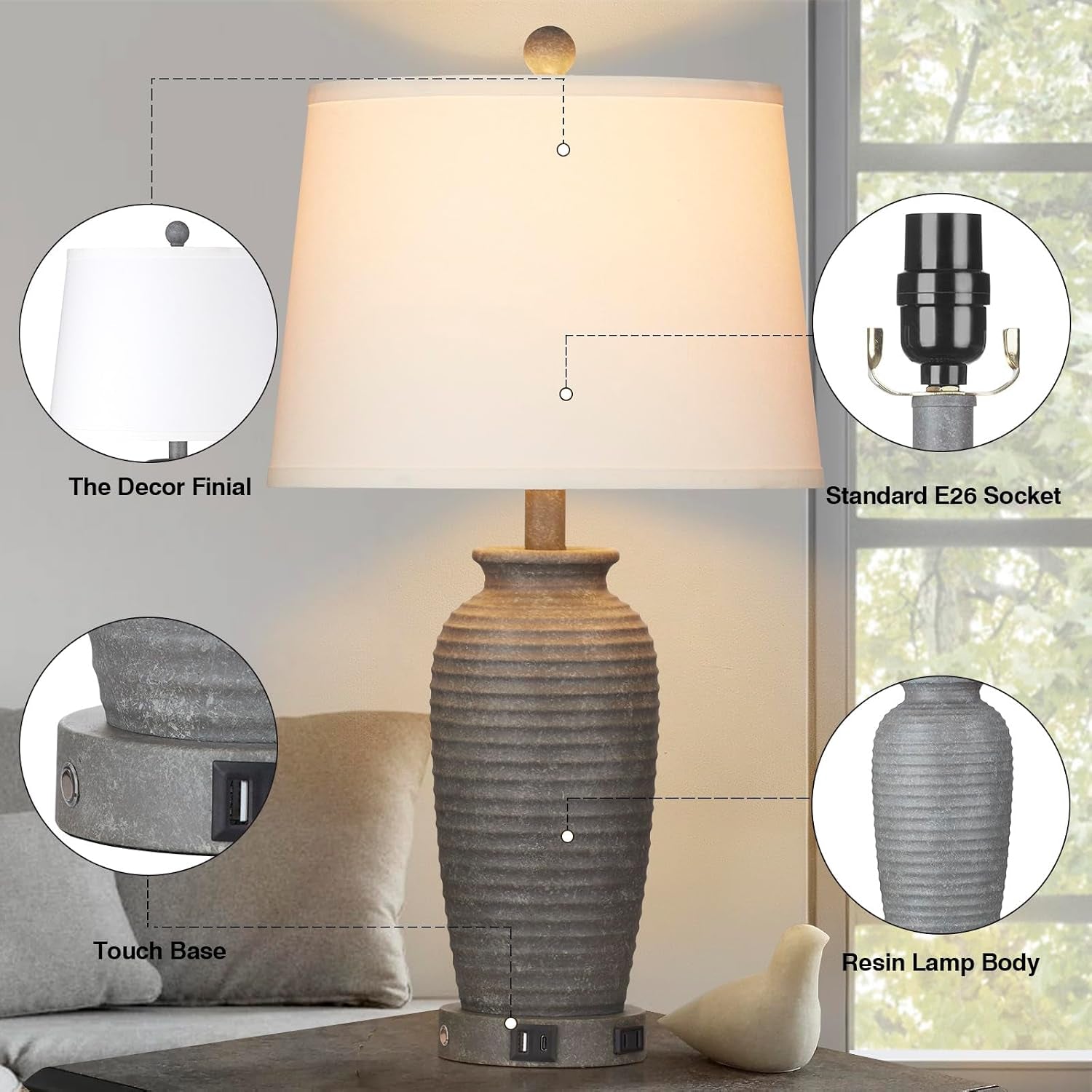 25-farmhouse-jar-table-lamps-set-of-2-3-way-touch-control-rustic-bedside-lamps-with-usb-a-c-ports-ac-outlet-pot-nightstand-lamps-for-bedroom-living-room-led-bulbs-included