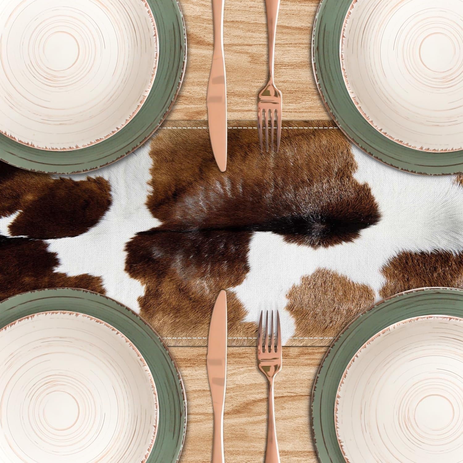 western-cow-print-table-runner-brown-cowhide-animas-printing-western-kitchen-decor-for-wedding-party-home-dinner-table-decorations-13-x-71-inch-just-a-print