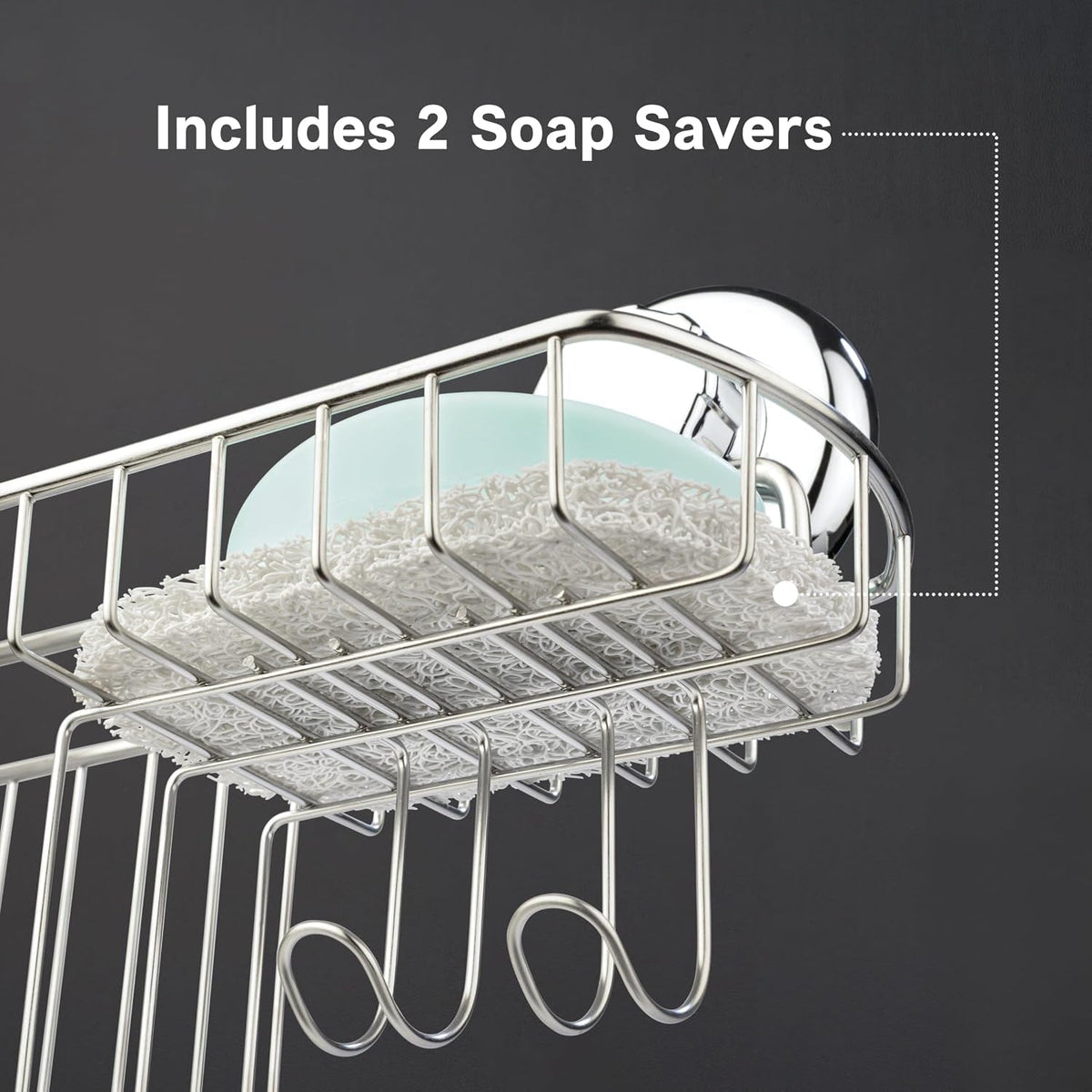 hasko-suction-cup-shower-caddy-basket-for-shampoo-shower-suction-shelf-organizer-basket-with-soap-holder-and-hooks-stainless-steel-shampoo-holder-for-bathroom-storage-chrome