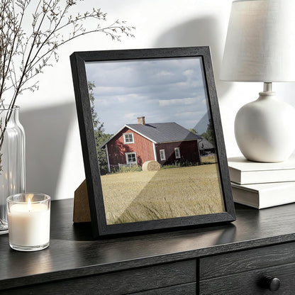 Solid Wood 11X14 Picture Frame 5 Pack, Black Wood Grain 14X11 Inch6
