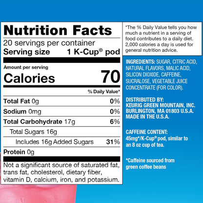 Iced Refreshers, Strawberry Açaí Flavor, Keurig Single Serve K-Cup Pods, 20 Count2