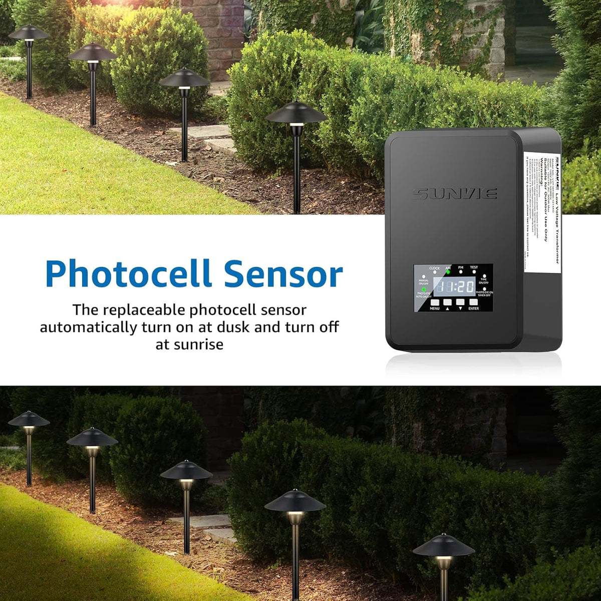 200w-low-voltage-landscape-transformer-with-timer-photocell-sensor