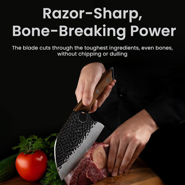 Cleaver Knife – Japanese Steel Cooking Butcher Knife for Meat & Vegetables Chopping, 5.8 Inch Kitchen Knife, Kitchen Gift for Men & Women7
