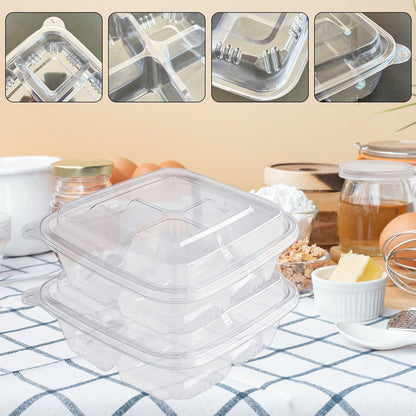 30 Pcs Bento Snack Containers,4 Compartment Meal Prep Lunch Containers3
