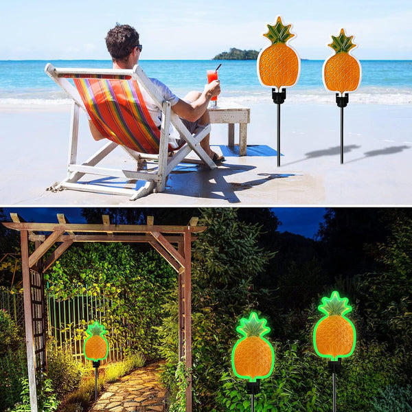 2Pack 42Inch Solar Pineapple Neon Lights3