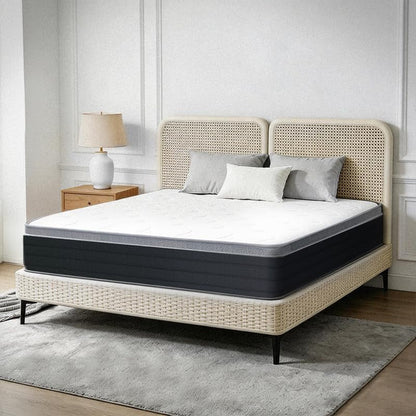 Queen Mattress, 10 Inch 60X80 Inch Pocketed Coil Mattress, Boxed Soft Sleeping Mattress, Noise-Free Supportive Queen Size Bed Mattress for Indoor Household Use2