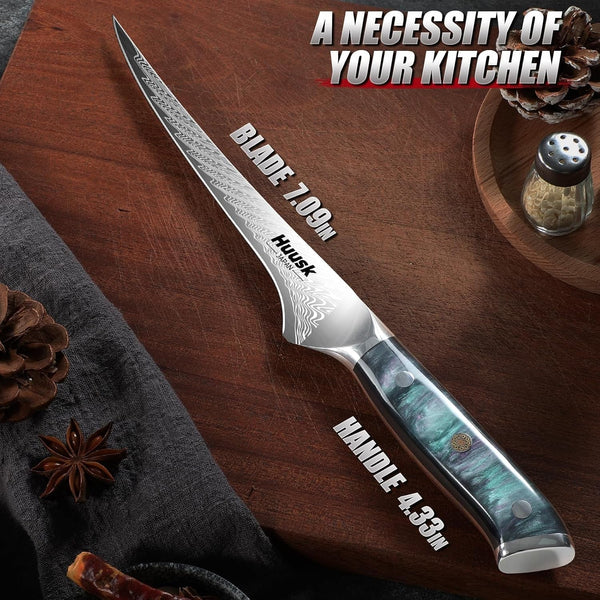7" Fillet Knife for Fish, Boning Knife for Meat, Gift for Chef6