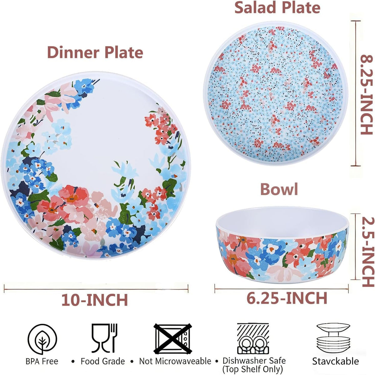 12-pcs-melamine-dinnerware-set-for-4-floral-plates-and-bowls-set