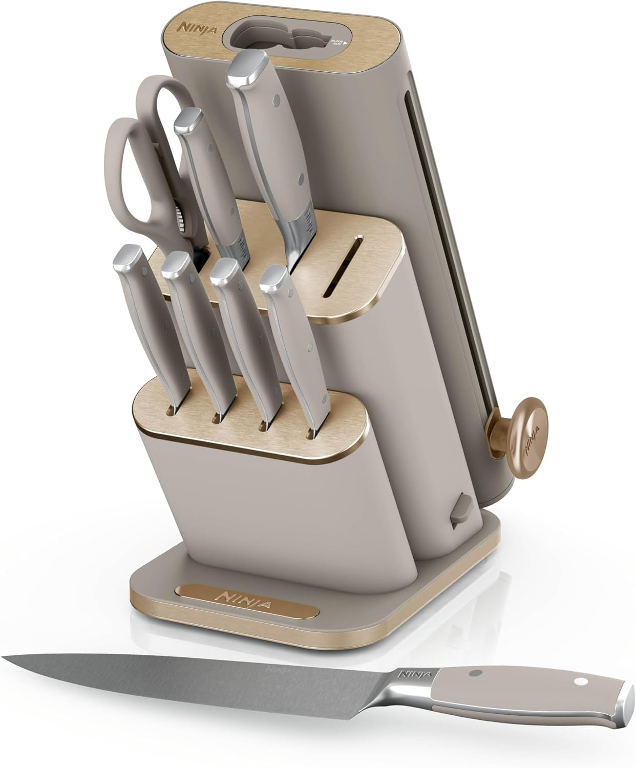 ninja®-neverdull®-10-pc-german-steel-knife-set-stone-gold-nk32010sd1-stays-razor-sharp-10-years-premium-german-steel-removable-sharpener-stores-in-a-drawer-saving-up-to-35-more-counter-space