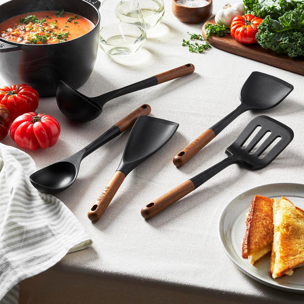 Staub 5-Pc Cooking Utensil Set, Non-Stick Silicone, Black3