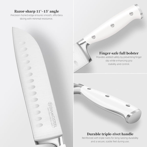 White Knife Set, 3-Piece Knives Set for Kitchen with Elegant Box4