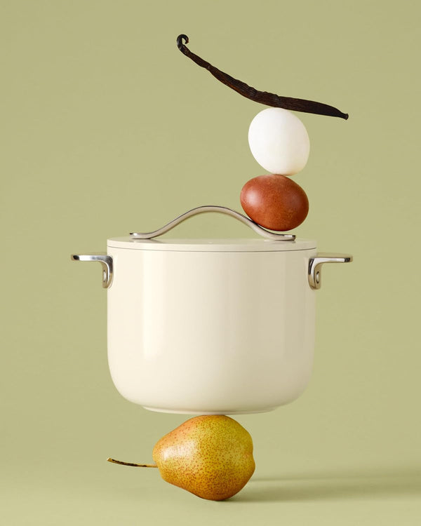 Caraway Petite Cooker, 2 Qt Ceramic-Coated Pot | Free from Forever Chemicals, Perfect for Rice, Grains, or Sauces, Cream7
