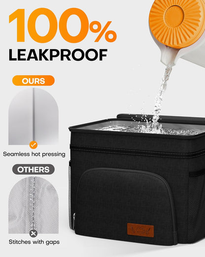 Insulated Lunch Box Men Women Leak-Proof Cooler Lunch Bag 9L5