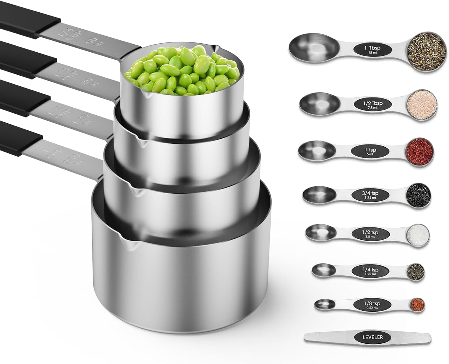 magnetic-stainless-steel-measuring-cups-spoons-set-4-8-piece-stackable-set-with-engraved-measurements-dishwasher-safe-baking-essentials-solid