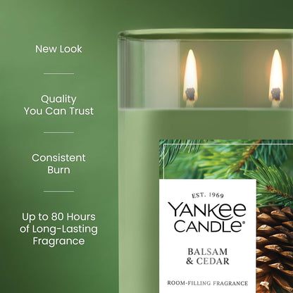Large Tumbler Scented Candle with up to 80 Hour Burn Time, Premium Plant Wax Blend for Consistent Burn, 20 Oz Tumbler Candle with Room Filling Fragrance, Balsam & Cedar3