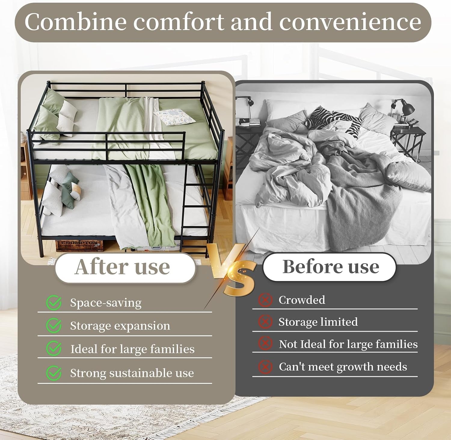 queen-over-queen-metal-bunk-bed-with-ladder-and-high-guardrails-convertible-into-2-queen-beds-770-lbs-bottom-550-lbs-top-capacity-heavy-duty-slat-support-no-box-spring-needed