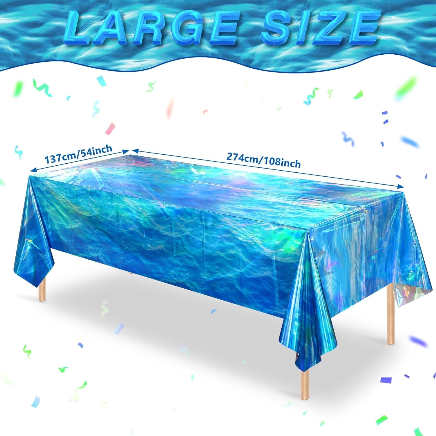 3pcs-54-x-108-inch-iridescent-ocean-waves-plastic-tablecloths-disposable-blue-table-cloth-rectangle-table-covers-for-under-the-sea-beach-pool-party-birthday-party-decorations