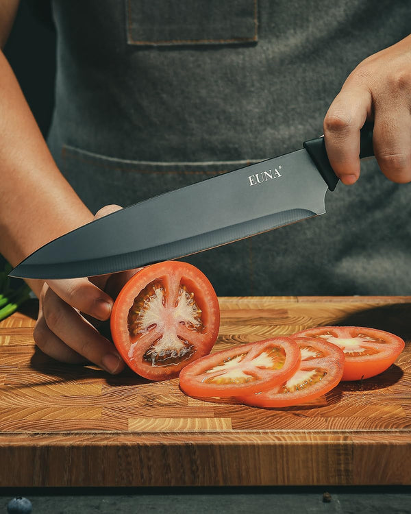 Kitchen Knife Set, 19 PCS Black Knife Set with Acrylic Block and Sharpener, German High-Carbon Stainless Steel Knife Sets with 6 Serrated Steak Knives, Bread Knife, Chef Knife, Dishwasher Safe4
