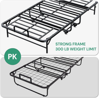 Folding Bed with Mattress for Adults & Kids, Cot Size, 75" X 31", Portable Foldable Bed with 5" Memory Foam Mattress, Rollaway Beds, Fold Up, Super Strong Frame(Cot)4