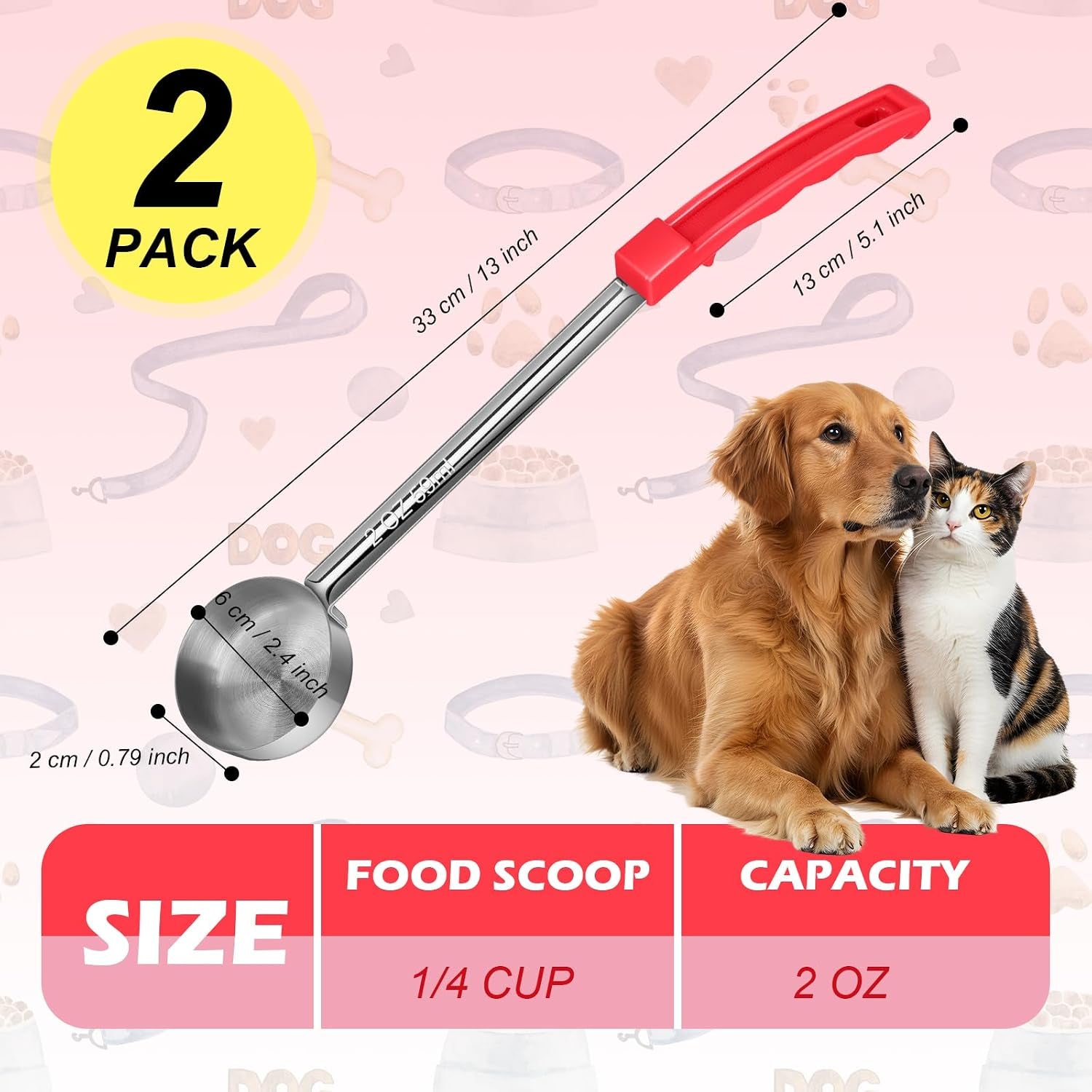 2-pcs-dog-food-scoop-1-4-cup-stainless-steel-dog-food-measuring-cups-long-handled-scoop-for-dogs-cats-birds-and-rabbits-food-1-4-cup