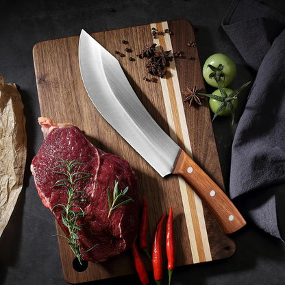 Meat Cleaver, Stainless Steel Chef Knife Forged Meat Cleavr Boning Butcher Knife Fruit Vegetable Cutting Knives7