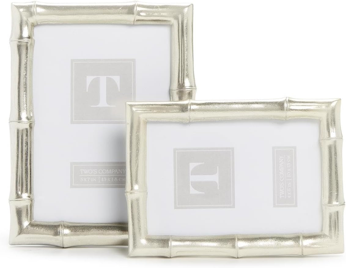 set-of-2-silver-faux-bamboo-photo-frame-includes-2-sizes-4x6-and-5x7-inches-resin-and-glass-home-decor-accessories