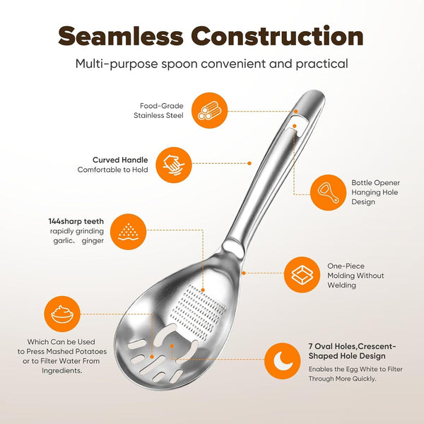 Cooking Slotted Spoon with Egg Separator, Grater, Bottle Opener4
