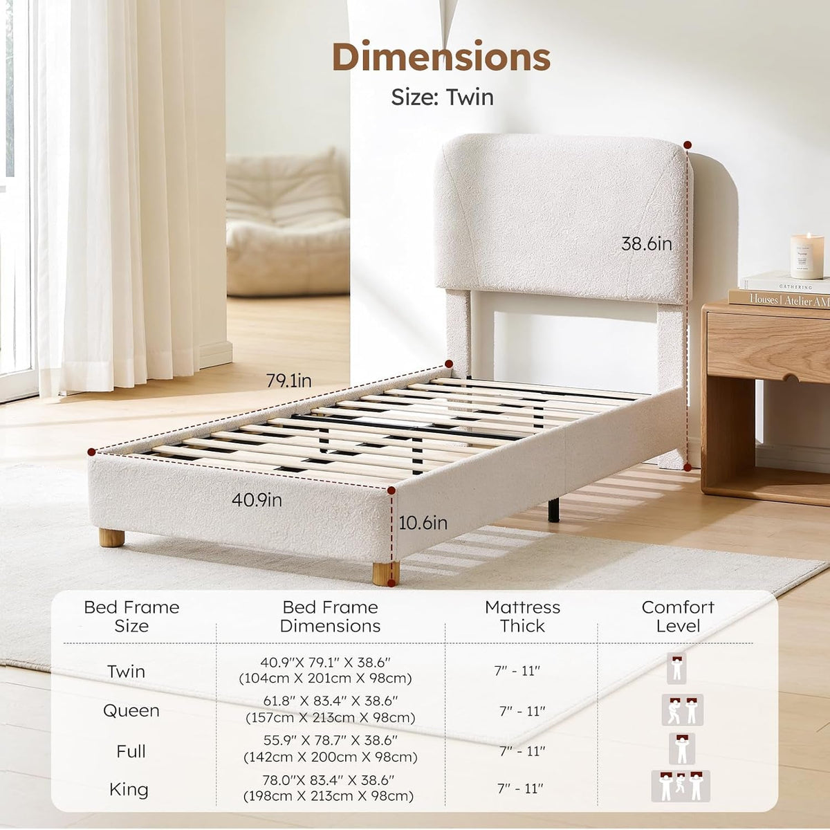 twin-size-cloud-platform-bed-for-kids-soft-boucle-toddler-bed-frame-cream