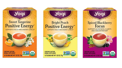 Morning Energy Variety Pack, 48 Tea Bags (3 Pack) | Sampler with Bright Peach Positive Energy, Sweet Tangerine Positive Energy and Spiced Blackberry Focus Blends1