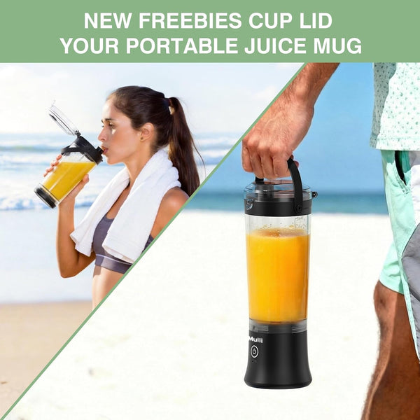 Portable Blender,17Oz Portable Blender for Shakes & Smoothies, USB-C Rechargeable, Bpa-Free, with Leak-Proof Lid & Straw Lid, Dishwasher Safe Cups5