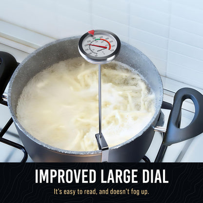 Candy Thermometer with Pot Clip - Deep Fry Oil Thermometer for Frying and Candle Making (White)6