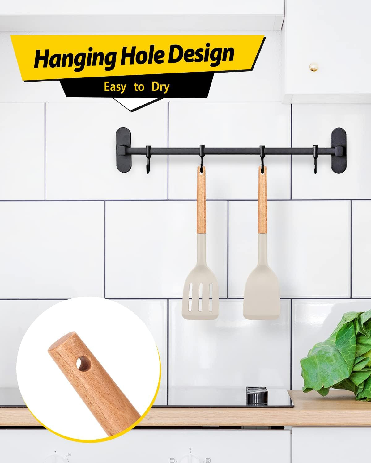 pack-of-2-silicone-cooking-spatula-heat-resistant-solid-turner-non-stick-slotted-spatulas-with-wooden-short-handle-ideal-wood-kitchen-utensils-set-for-frying-baking-flipping-turning