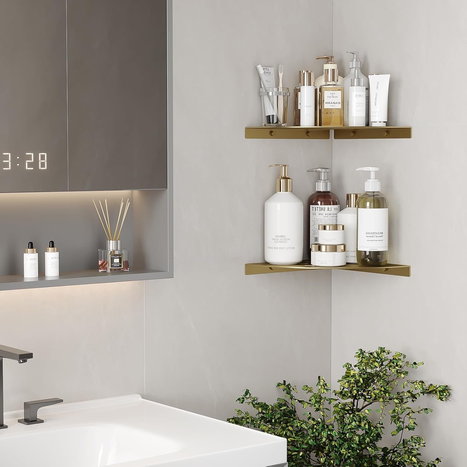 2-pack-corner-shower-shelves-load-capacity-40-lbs-304-stainless-steel-shower-corner-shelf-will-not-rust-8in-shower-shelf-for-inside-shower-brushed-gold-drilling-installation