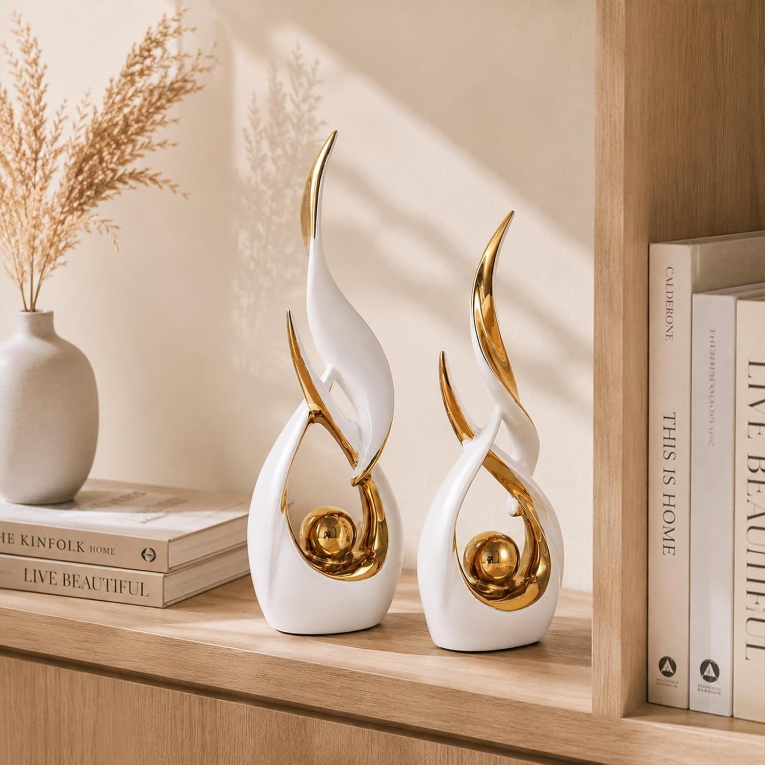 2-pcs-white-gold-ceramic-statues-for-home-decor-accents-modern-abstract-art-sculptures-elegant-tabletop-decorative-objects-for-dining-room-entryway-tv-stand-mantel-coffee-table-centerpieces