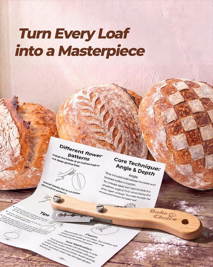 Bread Lame, Sourdough Scoring Tool with Ergonomic Wooden Handle7
