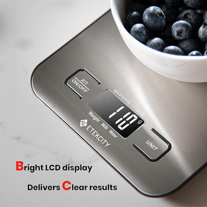 Food Kitchen Scale, Digital Grams and Ounces, 11Lb | Tare Function, Ideal for Baking, Weight Loss, Keto, Meal Prep, Packages, Liquids and Jewelry, 304 Stainless Steel4