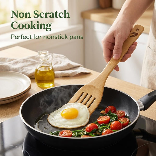 Dishwasher Safe Bamboo Wooden Spoons for Cooking 6-Piece – Kitchen Gadgets Wooden Cooking Utensils Set – Premium Kitchen Utensils Set – Easy to Clean, Perfect for Non-Stick Cookware5