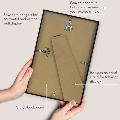 8X12 Picture Frame 2-Pack - Slim Molding - Black5